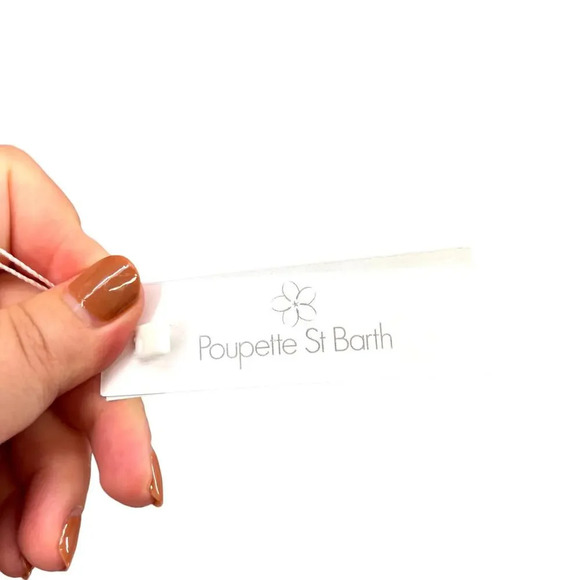 Poupette‎ St. Barth Sylvia Off Shoulder Smocked Waist Mini Dress Pink Size Large - Picture 8 of 13